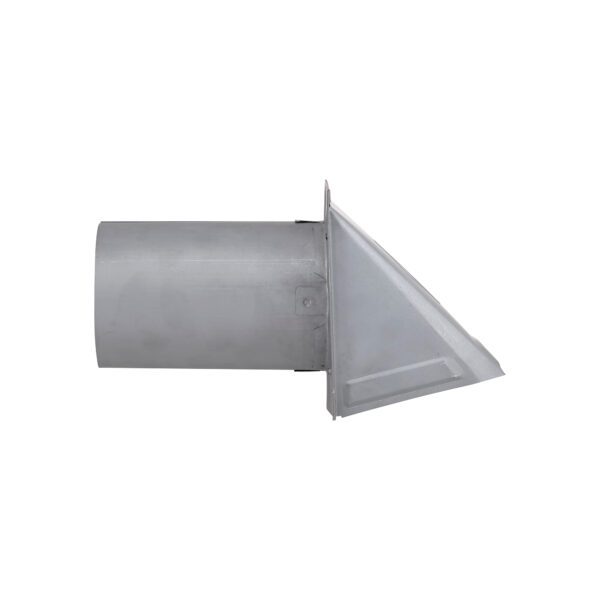 Paint Grade Steel Wall Exhaust Hood Dryer Vent - Damper - 6 inch Pipe - Side