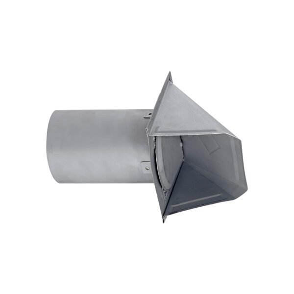 Paint Grade Galvanized Steel Wall Exhaust Hood Bath Fan Vent - Damper - Screen - 6 inch Pipe - Closed