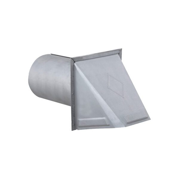 Paint Grade Galvanized Steel Wall Exhaust Hood Bath Fan Vent - Damper - Screen - 6 inch Pipe - Front