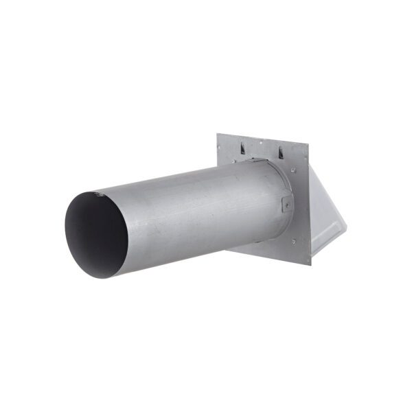 Paint Grade Galvanized Steel Wall Exhaust Hood Bath Fan Vent - Damper - Screen - 11 inch Pipe - Back