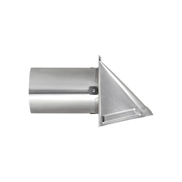 Aluminum Wall Exhaust Hood Bath Fan Vent - Damper - Wire Mesh Screen - 6 inch Pipe - Side