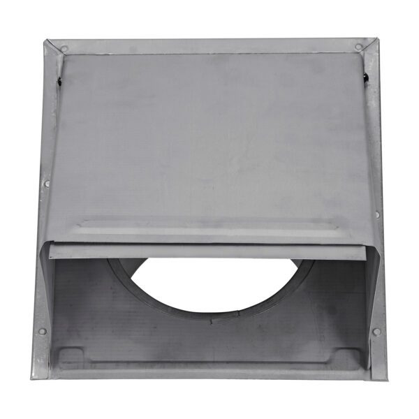 Paint Grade Steel Wall Exhaust Hood Vent - Damper - 6 inch Pipe - Front Opened