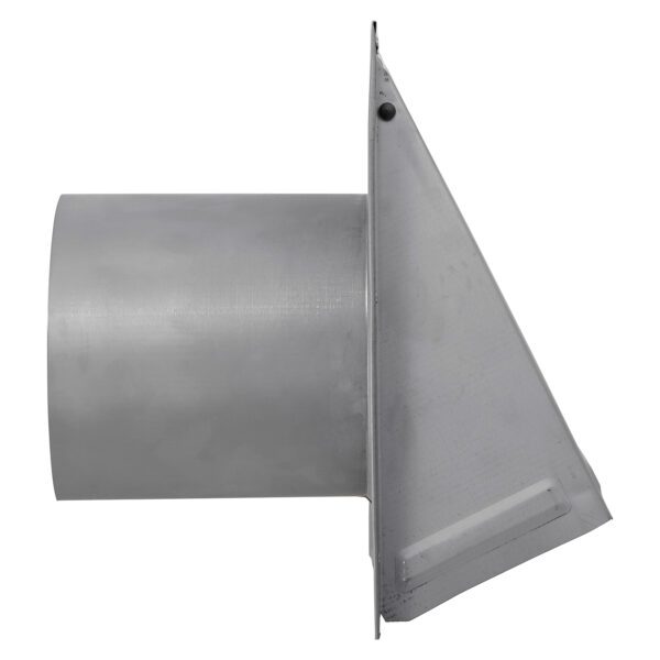 Paint Grade Steel Wall Exhaust Hood Vent - Damper - 6 inch Pipe - Side