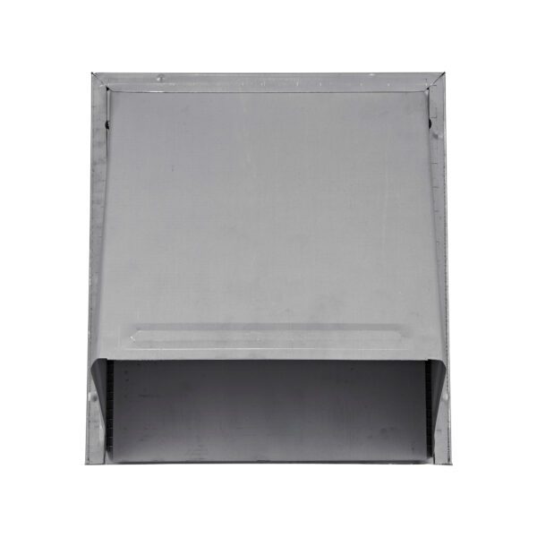 Paint Grade Steel Wall Exhaust Hood Bath Fan Vent - Damper - Wire Mesh Screen - Flush Mount - Front