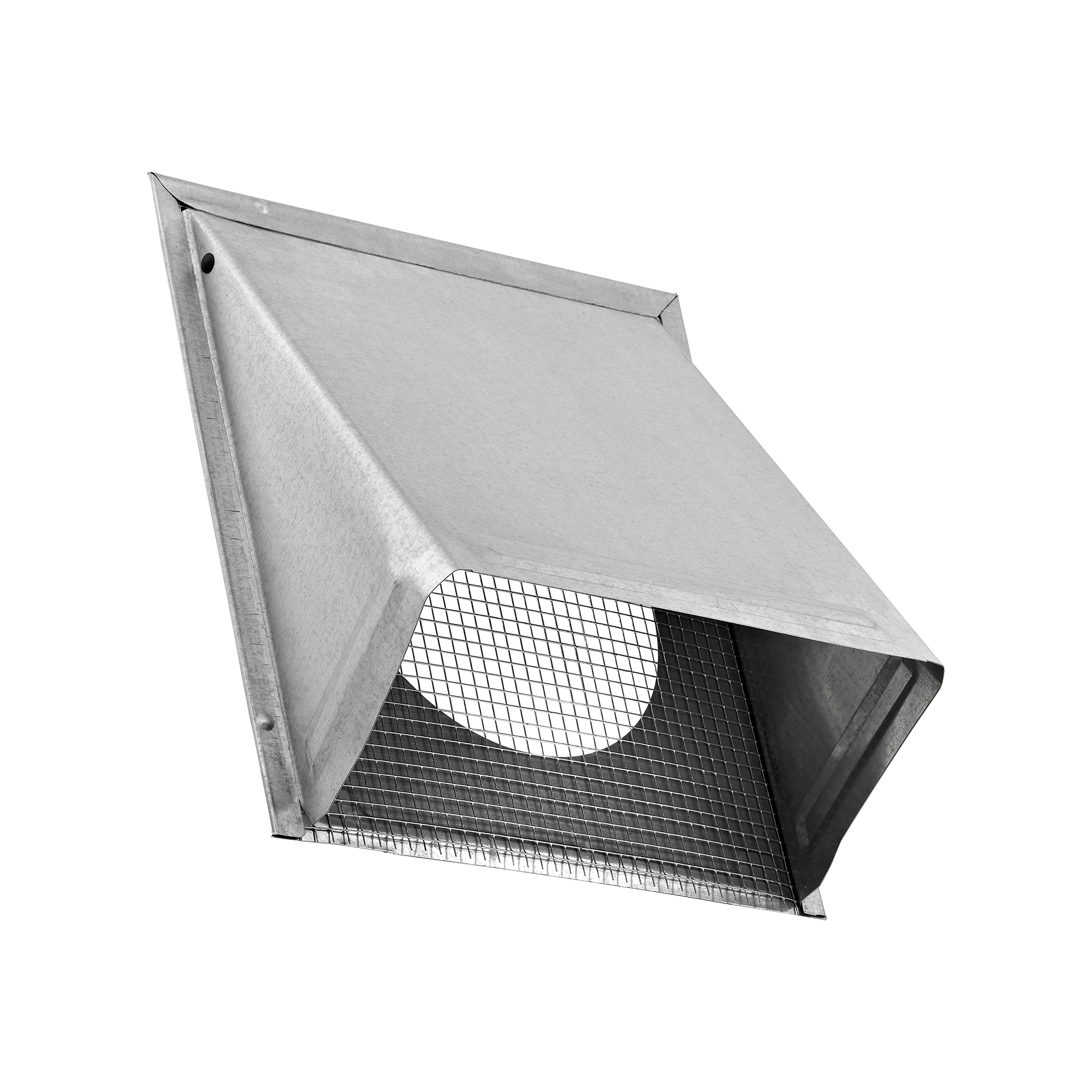 Galvanized Steel Fresh Air Intake Vent (No Damper) Wire Mesh Screen - Flush Mount - Opening