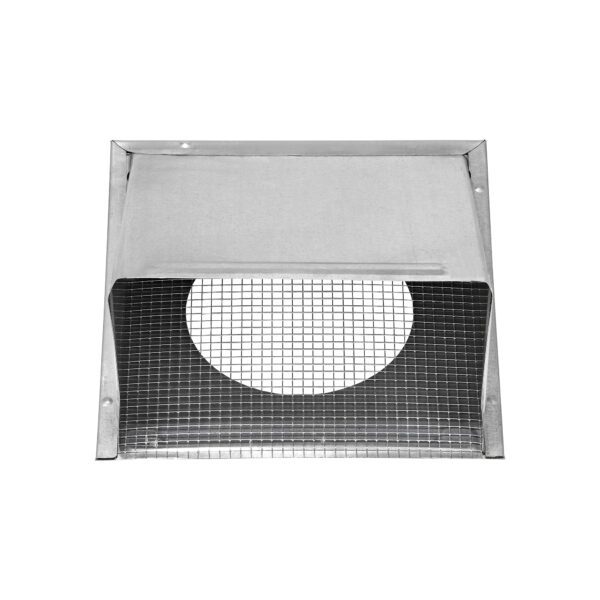 Galvanized Steel Fresh Air Intake Vent (No Damper) Wire Mesh Screen - Flush Mount - Front Open