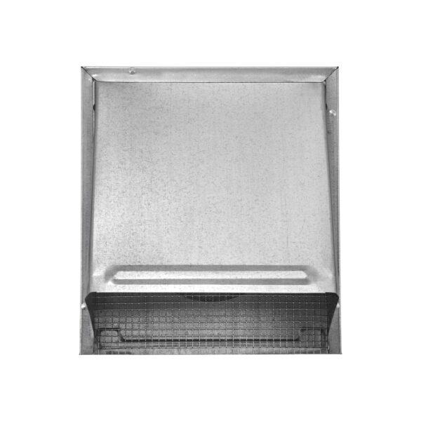 Galvanized Steel Fresh Air Intake Vent (No Damper) Wire Mesh Screen - Flush Mount - Front