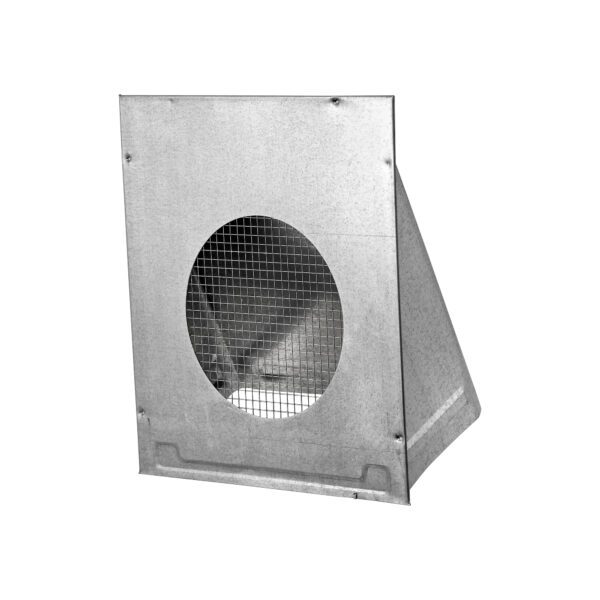 Galvanized Steel Fresh Air Intake Vent (No Damper) Wire Mesh Screen - Flush Mount - Back