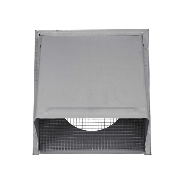 Paint Grade Steel Wall Fresh Air Intake Vent (No Damper) Wire Mesh Screen - Flush Mount - Front