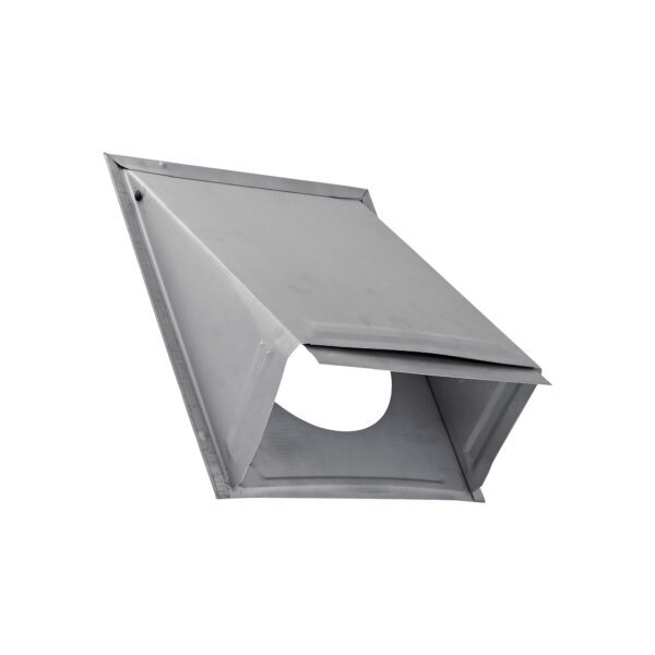 Paint Grade Steel Wall Exhaust Hood Bath Fan Vent - Damper - Flush Mount - Front Open